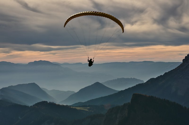 Paragliding above the Chartreuse massif